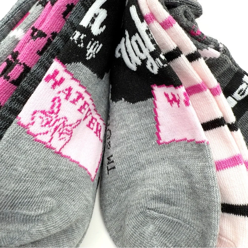 Clueless Movie Womens No Show Socks 90s Pink Black As If Whatever Cher Fun Gift